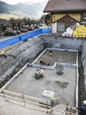 Raiffeisen Bank Neubau, Erdspeicher eTank (Schweiz)